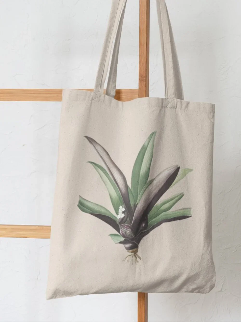 Boat Lily Vintage Floral Print Graphic Canvas Tote Bag